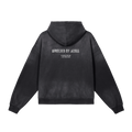 DIRECTED BY JESUS. | Black Tie-Dyed Zip-Hoodie