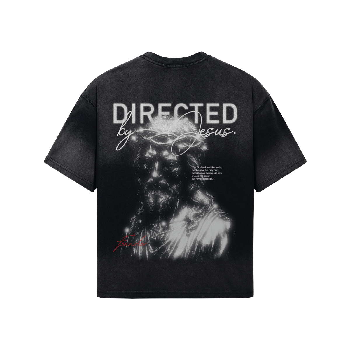DIRECTED BY JESUS. | Black Tie-Dyed T-Shirt
