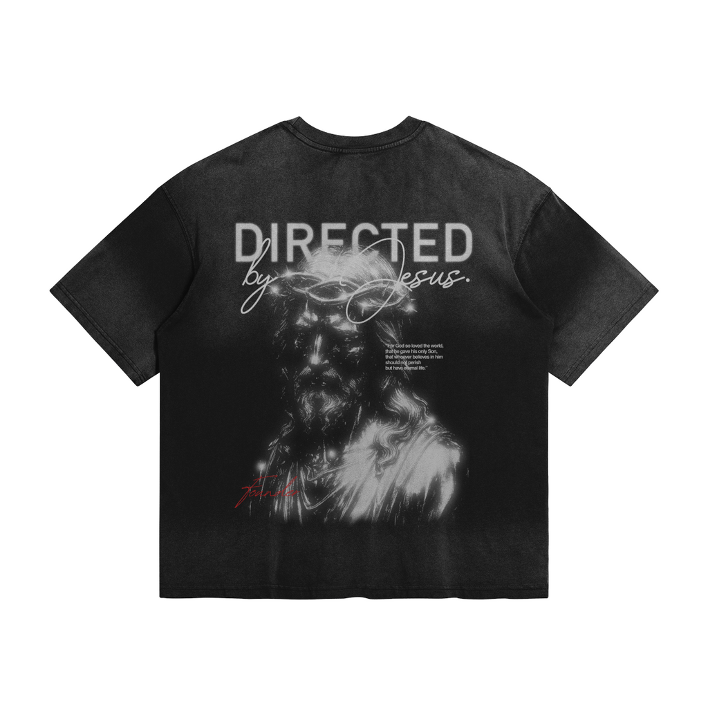 DIRECTED BY JESUS. | Black Tie-Dyed T-Shirt
